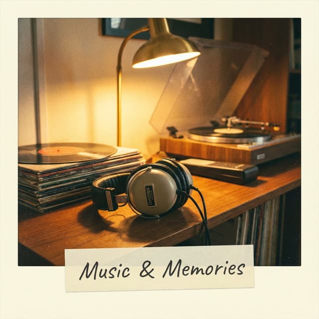 Music - headphones and vinyl records